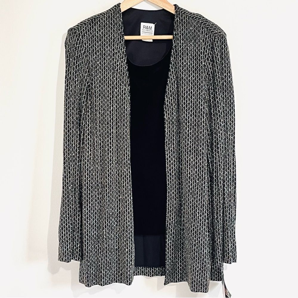 NWT Vintage Deadstock R&M Richards by Karen Kwong Metallic Velour Jacket - 14